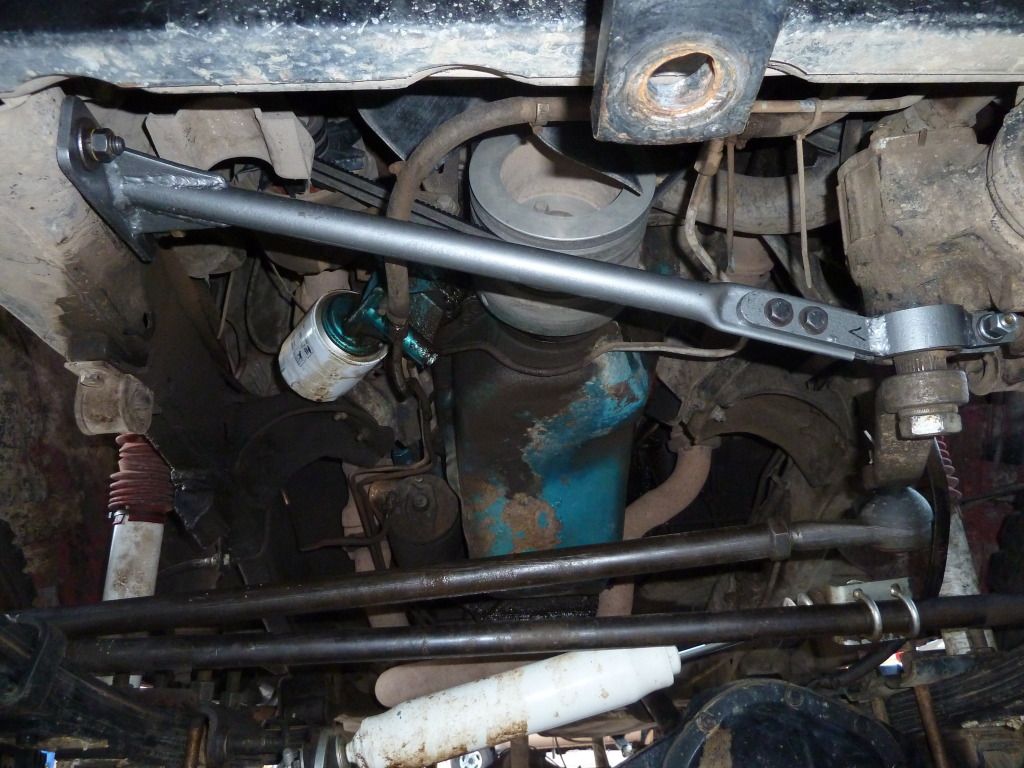 Another upgrade. Steering box brace International Full Size Jeep